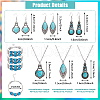 FIBLOOM Bohemian Glass & Plastic Beaded Jewelry Set SJEW-FI0001-29-9