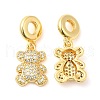 Brass with Cubic Zirconia Pendants KK-K343-02G-1
