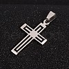 201 Stainless Steel Cross Pendants STAS-I032-012-1