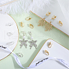 Beebeecraft 40Pcs 2 Colors Brass Clip-on Earring Findings KK-BBC0011-91-4