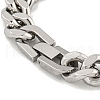 Non-Tarnish 201 Stainless Steel Cuban Link Chain Bracelets for Women and Men BJEW-F473-03P-02-3