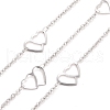 Tarnish Resistant 304 Stainless Steel Heart Link Cable Chains CHS-E006-05P-1