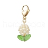 Flower Glass Seed Beads Beaded Pendant Decorations HJEW-MZ00195-01-2