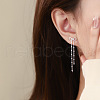 Bowknot 925 Sterling Silver Tassel Stud Earrings FS-WGF533A-01-4