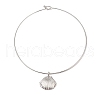 Brass Charm Necklace BJEW-Q350-07D-P-1