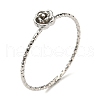 Non-Tarnish 304 Stainless Steel Rose Flower Finger Ring X-RJEW-P090-01P-1