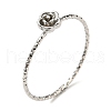 304 Stainless Steel Rose Flower Finger Ring X-RJEW-P090-01P-1