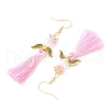 Angel 304 Stainless Steel Dangle Earrings EJEW-MZ00409-03-3