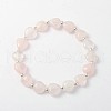 Heart Rose Quartz Stretch Bracelets BJEW-JB02066-03-1