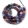 Dyed Natural White Jade Beads Strands G-T139-8mm-60-08-2