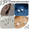 Beebeecraft 60Pcs Stainless Steel Ear Nuts STAS-BBC0005-14P-6