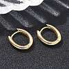 Oval Brass Hoop Earrings EJEW-D320-09G-2