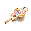 Zinc Alloy Enamel Pendants FIND-U029-01G-13-2