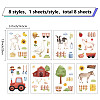 8 Sheets 8 Styles PVC Waterproof Wall Stickers DIY-WH0345-063-2