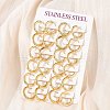 Ion Plating(IP) 304 Stainless Steel Huggie Hoop Earrings X-EJEW-O087-06B-4