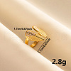 Vintage 304 Stainless Steel Enamel Cuff Ring UF1180-2-1