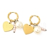 304 Stainless Steel Plastic Imitation Pearl Hoop Earrings EJEW-D308-06PG-2
