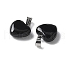 Natural Black Agate Pendants G-I311-A16-01-2