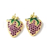 Brass Micro Pave Cubic Zirconia Pendants KK-A252-30G-1