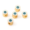 Brass Enamel Beads KK-G392-04G-1