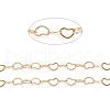 3.28 Feet Brass Heart Link Chains X-CHC-D026-15B-G-1