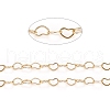 3.28 Feet Brass Heart Link Chains X-CHC-D026-15B-G-1