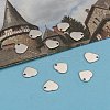 Tarnish Resistant 304 Stainless Steel Stamping Blank Tag Flat Heart Charms Pendants STAS-Q171-01-6