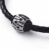 Unisex Braided Leather Cord Bracelets BJEW-JB04940-02-2