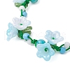 Flower Natural Hemimorphite Braided Bracelets for Women BJEW-TA00625-02-3