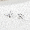 Stainless Steel Hollow Star Stud Earrings EH5151-6
