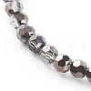 Electroplate Faceted Round Glass Beaded Bracelets BJEW-JB06125-02-3