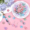 SUNNYCLUE 50Pcs Two Tone Opaque Acrylic Beads SACR-SC0001-28-4