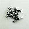 Viking Men's Triple Horn of Odin Stainless Steel Pendant Necklaces FR0632-5