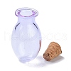 Oval Glass Cork Bottles Ornament AJEW-O032-03H-3