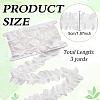 MAYJOYDIY US 3 Yards Cotton Flower Embroidery Pleated Lace Ribbon OCOR-MA0001-14B-2