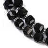 Natural Golden Sheen Obsidian Beads Strands G-B125-O03-01-4
