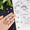 Beebeecraft 40Pcs 5 Styles 201 & 304 Stainless Steel European Beads STAS-BBC0001-98-3