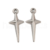 304 Stainless Steel Pendants STAS-O004-06C-P-1