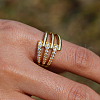French Vintage Style S925 Sterling Silver Micro Pave Clear Cubic Zirconia Ring TL9311-3-2