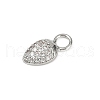 Brass Micro Pave Cubic Zirconia Pendants KK-M322-48P-01-2