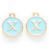 Golden Plated Alloy Enamel Charms ENAM-S118-04X-1