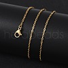 Ion Plating(IP) 304 Stainless Steel Cable Chain Necklace STAS-T040-PJ205-45-2