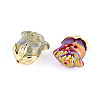 Iridescent Plating Acrylic Beads MACR-C029-06-2