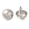 304 Stainless Steel Half Round Stud Earrings EJEW-I312-05P-1