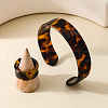 Leopard Print Acrylic Cuff Bangle & Finger Rings Sets for Women FS-WG722C5-01-5