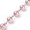 Handmade Dyed Glass Pearl Beaded Chains AJEW-JB00487-04-1