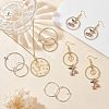 CHGCRAFT 32Pcs 4 Styles Alloy 2-Loop Connectors Charms FIND-CA0005-44-4
