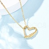 201 Stainless Steel Pendant Necklace for Women NJEW-F335-02G-04-4