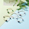 Natural Gemstone Round Beaded Bangle BJEW-JB07816-2