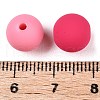 Rubberized Style Imitated Silicone Acrylic Beads MACR-T048-01C-15-3
